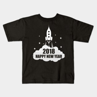 Happy New Year Rocket 2018 Year of the Dog Kids T-Shirt